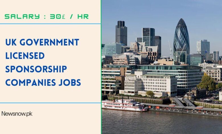 UK Government Licensed Sponsorship Companies Jobs