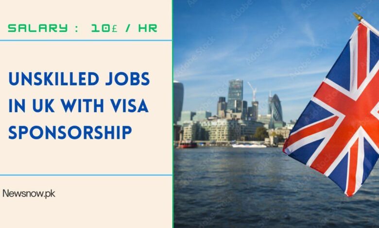 Unskilled Jobs in UK with Visa Sponsorship