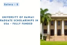 University of Hawaii Graduate Scholarships in USA