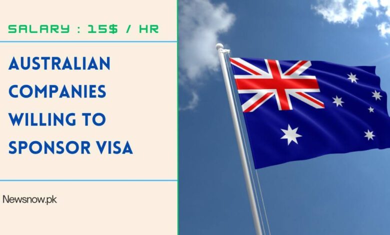 Australian Companies Willing to Sponsor Visa