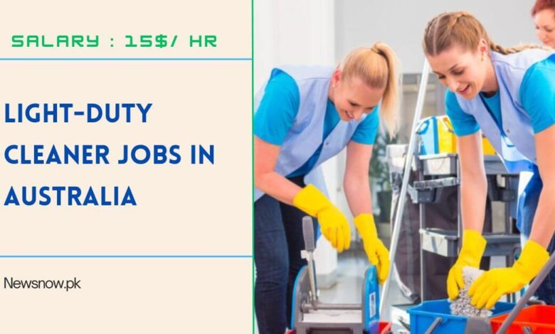 Light-Duty Cleaner Jobs in Australia