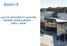 Aalto University Master Degree Scholarship