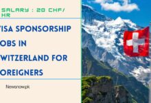 Visa Sponsorship Jobs in Switzerland For Foreigners