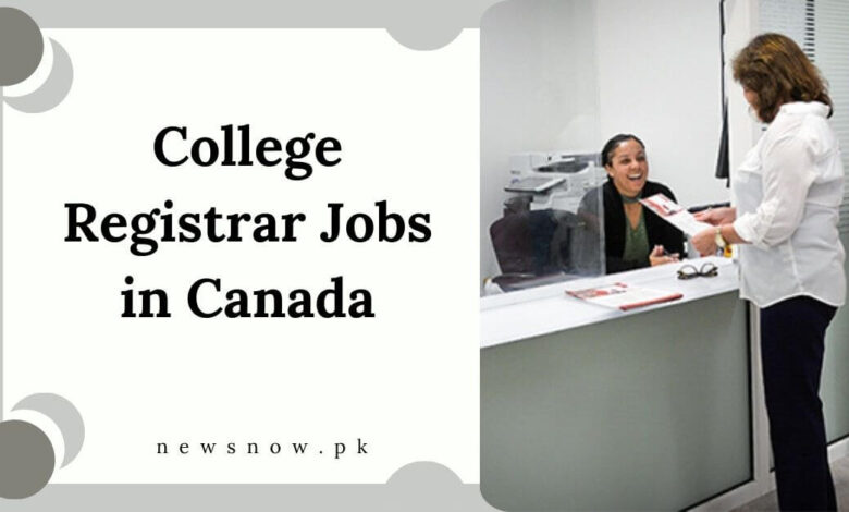 College Registrar Jobs in Canada