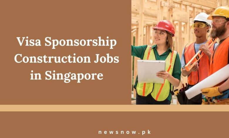 Visa Sponsorship Construction Jobs in Singapore