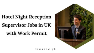 Hotel Night Reception Supervisor Jobs in UK with Work Permit