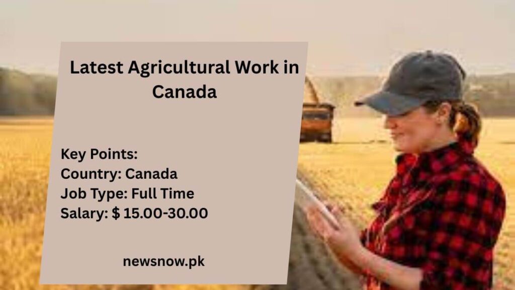 Latest Agricultural Work in Canada
