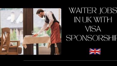 Waiter Jobs in UK with Visa Sponsorship